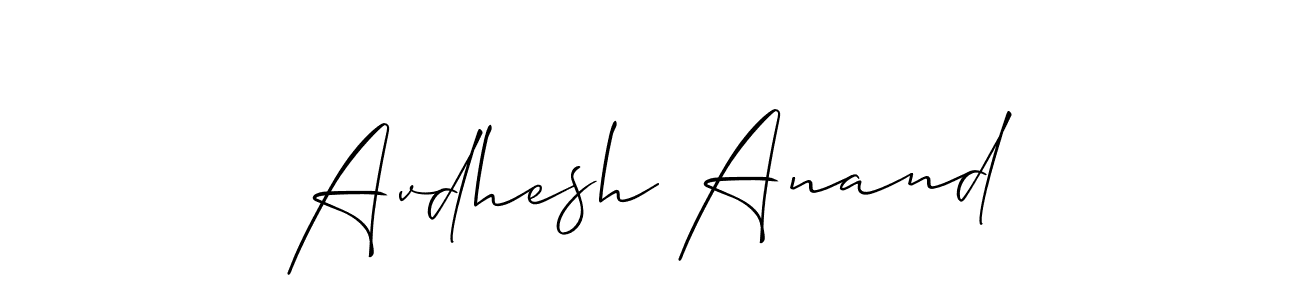 Create a beautiful signature design for name Avdhesh Anand. With this signature (Allison_Script) fonts, you can make a handwritten signature for free. Avdhesh Anand signature style 2 images and pictures png