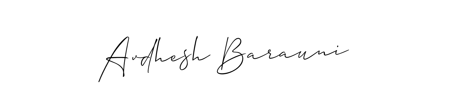 Also You can easily find your signature by using the search form. We will create Avdhesh Barauni name handwritten signature images for you free of cost using Allison_Script sign style. Avdhesh Barauni signature style 2 images and pictures png