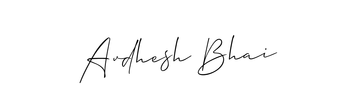 Avdhesh Bhai stylish signature style. Best Handwritten Sign (Allison_Script) for my name. Handwritten Signature Collection Ideas for my name Avdhesh Bhai. Avdhesh Bhai signature style 2 images and pictures png
