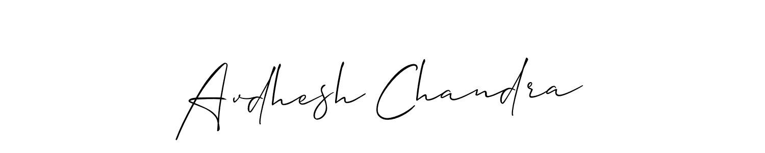 Make a beautiful signature design for name Avdhesh Chandra. With this signature (Allison_Script) style, you can create a handwritten signature for free. Avdhesh Chandra signature style 2 images and pictures png