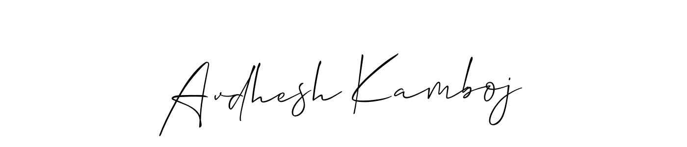 This is the best signature style for the Avdhesh Kamboj name. Also you like these signature font (Allison_Script). Mix name signature. Avdhesh Kamboj signature style 2 images and pictures png