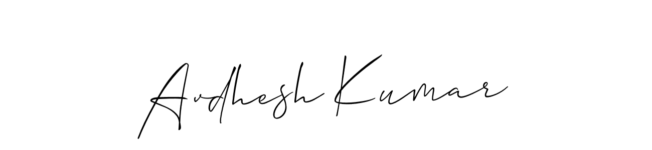 Make a beautiful signature design for name Avdhesh Kumar. With this signature (Allison_Script) style, you can create a handwritten signature for free. Avdhesh Kumar signature style 2 images and pictures png