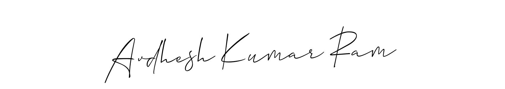 Design your own signature with our free online signature maker. With this signature software, you can create a handwritten (Allison_Script) signature for name Avdhesh Kumar Ram. Avdhesh Kumar Ram signature style 2 images and pictures png
