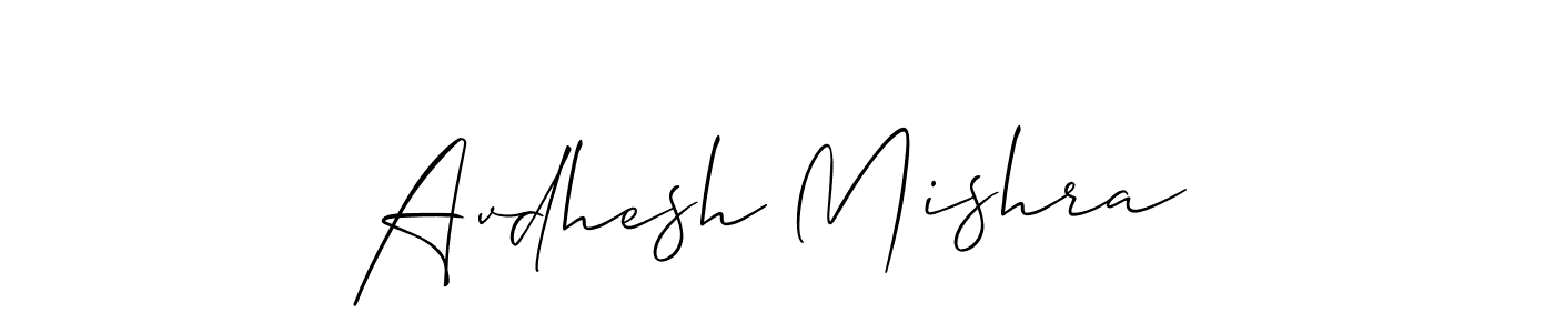 Use a signature maker to create a handwritten signature online. With this signature software, you can design (Allison_Script) your own signature for name Avdhesh Mishra. Avdhesh Mishra signature style 2 images and pictures png