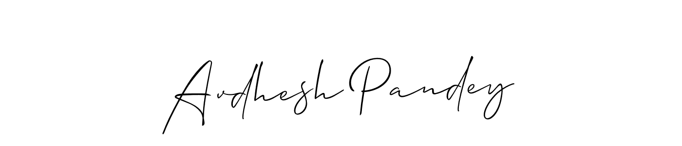Make a short Avdhesh Pandey signature style. Manage your documents anywhere anytime using Allison_Script. Create and add eSignatures, submit forms, share and send files easily. Avdhesh Pandey signature style 2 images and pictures png