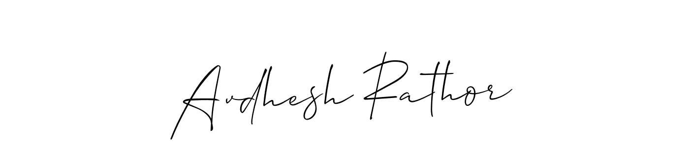 How to make Avdhesh Rathor name signature. Use Allison_Script style for creating short signs online. This is the latest handwritten sign. Avdhesh Rathor signature style 2 images and pictures png