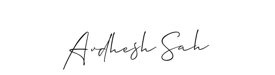 Allison_Script is a professional signature style that is perfect for those who want to add a touch of class to their signature. It is also a great choice for those who want to make their signature more unique. Get Avdhesh Sah name to fancy signature for free. Avdhesh Sah signature style 2 images and pictures png