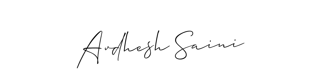 Design your own signature with our free online signature maker. With this signature software, you can create a handwritten (Allison_Script) signature for name Avdhesh Saini. Avdhesh Saini signature style 2 images and pictures png