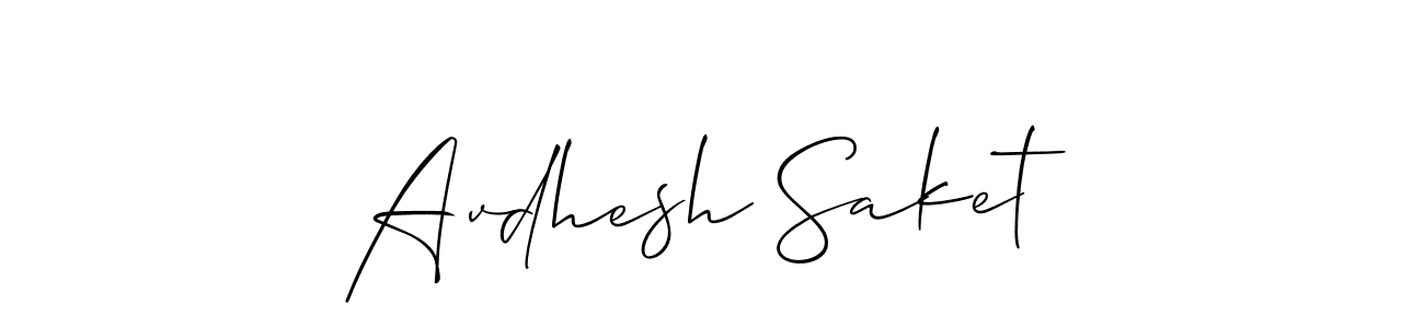 Allison_Script is a professional signature style that is perfect for those who want to add a touch of class to their signature. It is also a great choice for those who want to make their signature more unique. Get Avdhesh Saket name to fancy signature for free. Avdhesh Saket signature style 2 images and pictures png