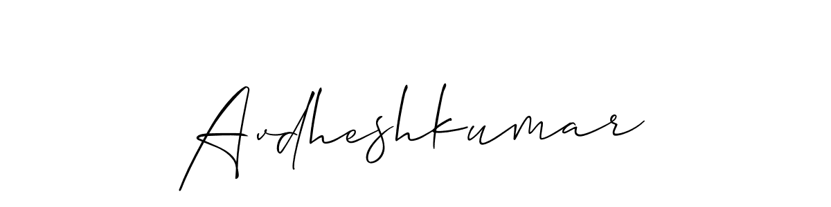 How to make Avdheshkumar signature? Allison_Script is a professional autograph style. Create handwritten signature for Avdheshkumar name. Avdheshkumar signature style 2 images and pictures png