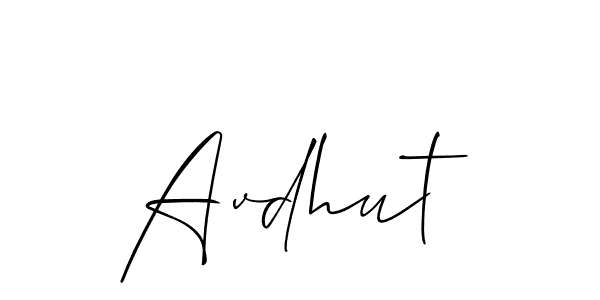 Similarly Allison_Script is the best handwritten signature design. Signature creator online .You can use it as an online autograph creator for name Avdhut. Avdhut signature style 2 images and pictures png