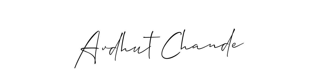 Similarly Allison_Script is the best handwritten signature design. Signature creator online .You can use it as an online autograph creator for name Avdhut Chande. Avdhut Chande signature style 2 images and pictures png