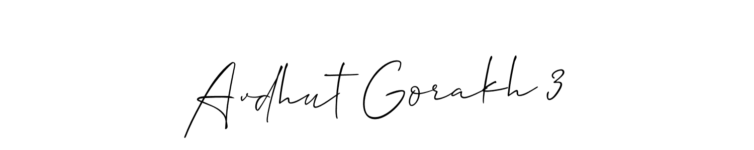 Also we have Avdhut Gorakh 3 name is the best signature style. Create professional handwritten signature collection using Allison_Script autograph style. Avdhut Gorakh 3 signature style 2 images and pictures png