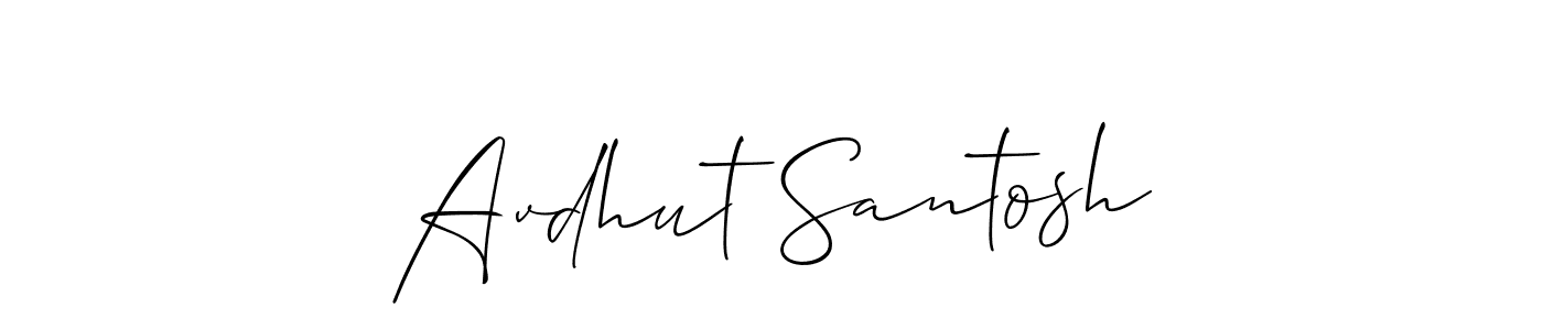 Also we have Avdhut Santosh name is the best signature style. Create professional handwritten signature collection using Allison_Script autograph style. Avdhut Santosh signature style 2 images and pictures png