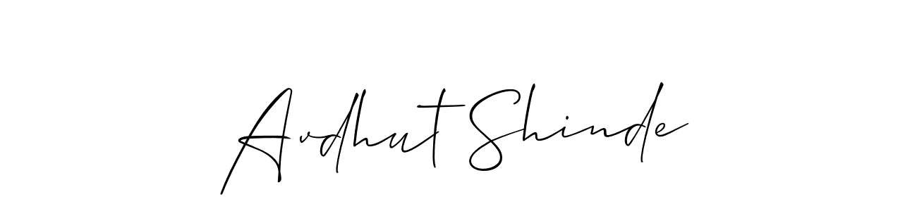 Avdhut Shinde stylish signature style. Best Handwritten Sign (Allison_Script) for my name. Handwritten Signature Collection Ideas for my name Avdhut Shinde. Avdhut Shinde signature style 2 images and pictures png