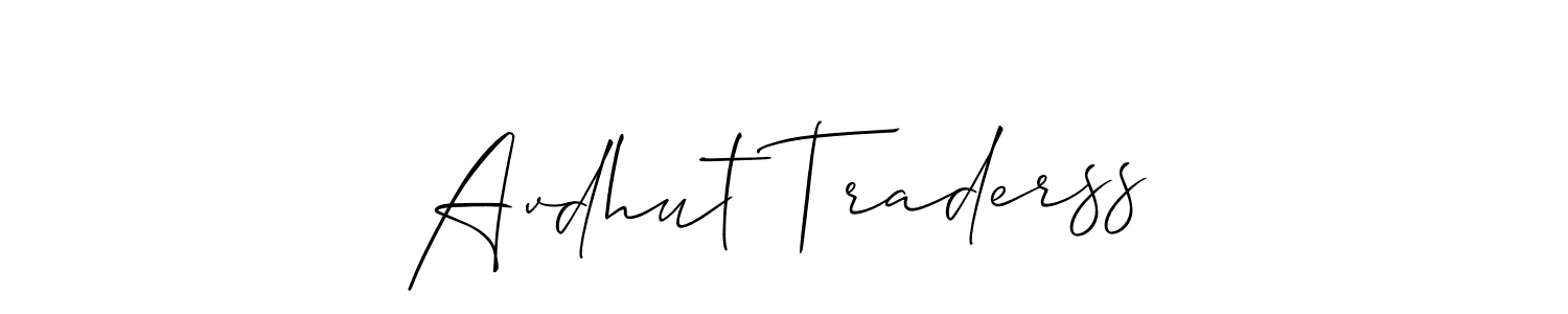 How to make Avdhut Traderss name signature. Use Allison_Script style for creating short signs online. This is the latest handwritten sign. Avdhut Traderss signature style 2 images and pictures png
