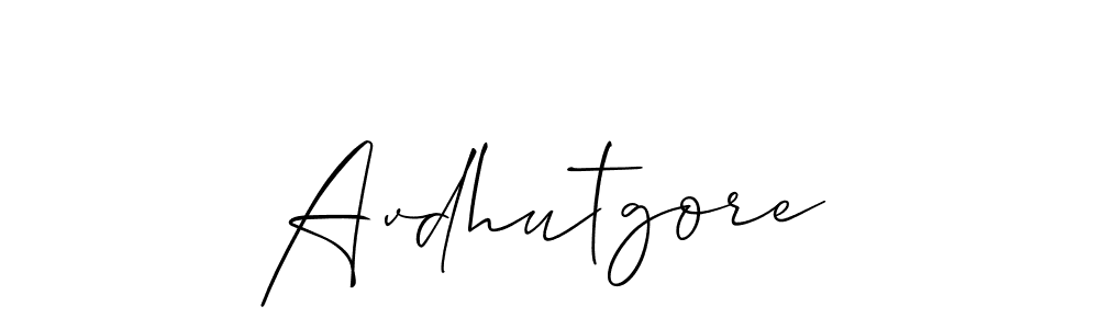 Use a signature maker to create a handwritten signature online. With this signature software, you can design (Allison_Script) your own signature for name Avdhutgore. Avdhutgore signature style 2 images and pictures png