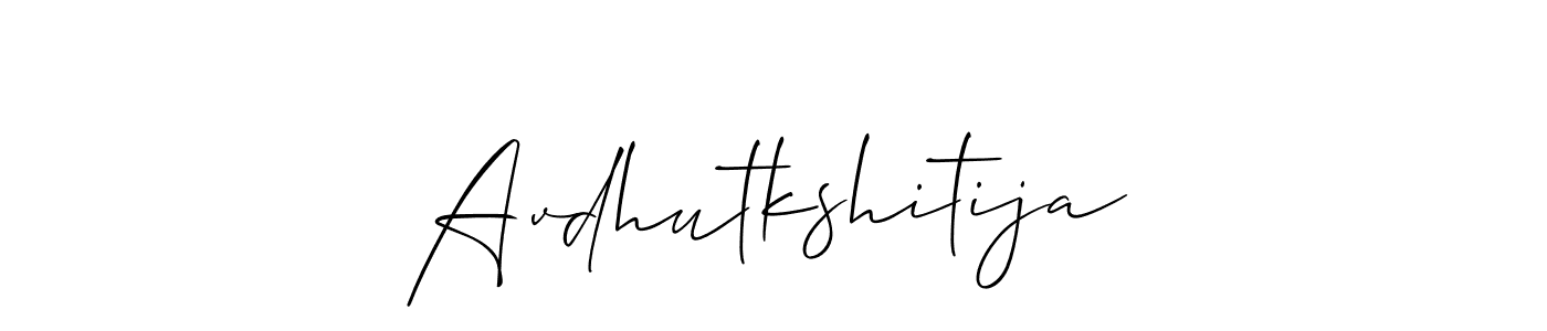 Best and Professional Signature Style for Avdhutkshitija. Allison_Script Best Signature Style Collection. Avdhutkshitija signature style 2 images and pictures png