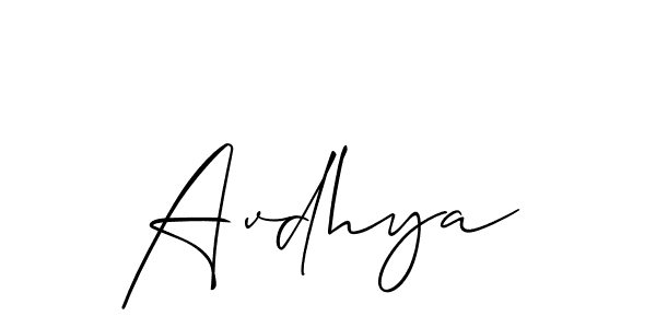 Best and Professional Signature Style for Avdhya. Allison_Script Best Signature Style Collection. Avdhya signature style 2 images and pictures png