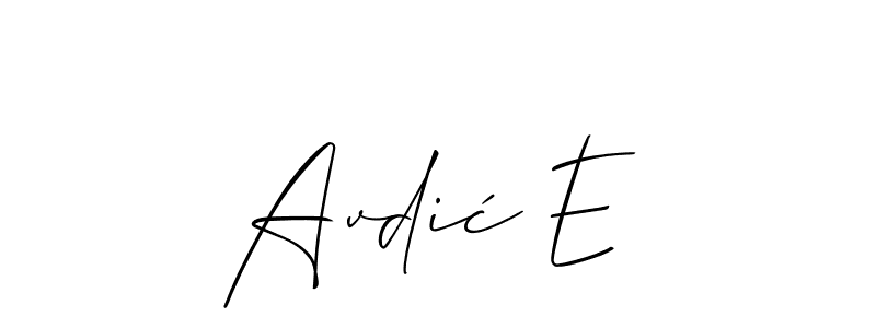 It looks lik you need a new signature style for name Avdić E. Design unique handwritten (Allison_Script) signature with our free signature maker in just a few clicks. Avdić E signature style 2 images and pictures png