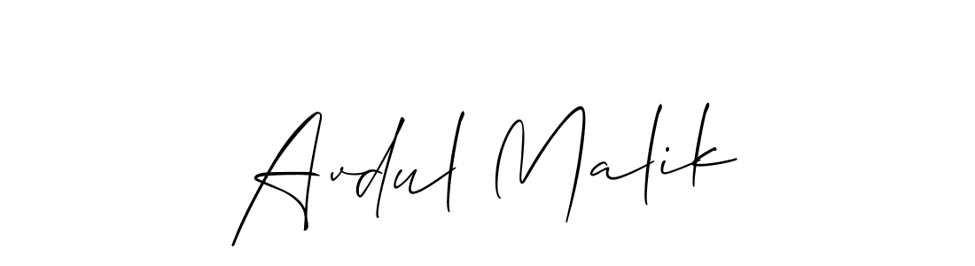 The best way (Allison_Script) to make a short signature is to pick only two or three words in your name. The name Avdul Malik include a total of six letters. For converting this name. Avdul Malik signature style 2 images and pictures png