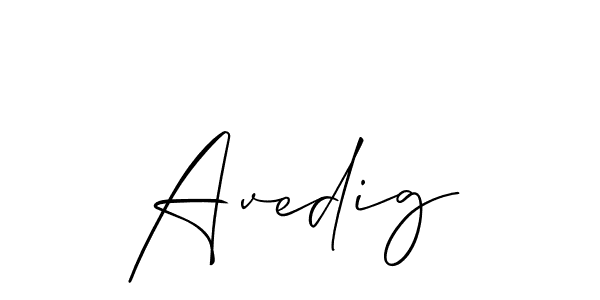 Make a beautiful signature design for name Avedig. With this signature (Allison_Script) style, you can create a handwritten signature for free. Avedig signature style 2 images and pictures png