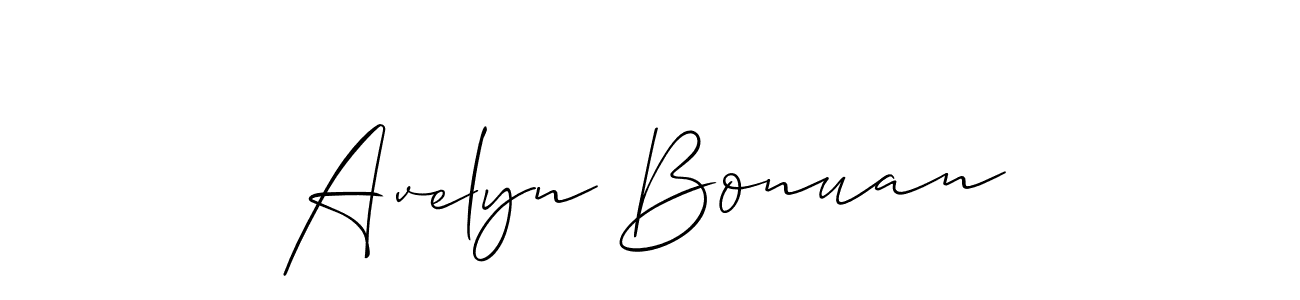 How to make Avelyn Bonuan name signature. Use Allison_Script style for creating short signs online. This is the latest handwritten sign. Avelyn Bonuan signature style 2 images and pictures png