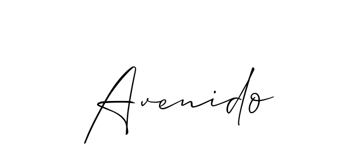 Best and Professional Signature Style for Avenido. Allison_Script Best Signature Style Collection. Avenido signature style 2 images and pictures png