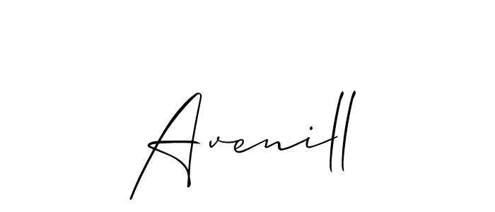 The best way (Allison_Script) to make a short signature is to pick only two or three words in your name. The name Avenill include a total of six letters. For converting this name. Avenill signature style 2 images and pictures png