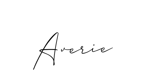 Create a beautiful signature design for name Averie. With this signature (Allison_Script) fonts, you can make a handwritten signature for free. Averie signature style 2 images and pictures png