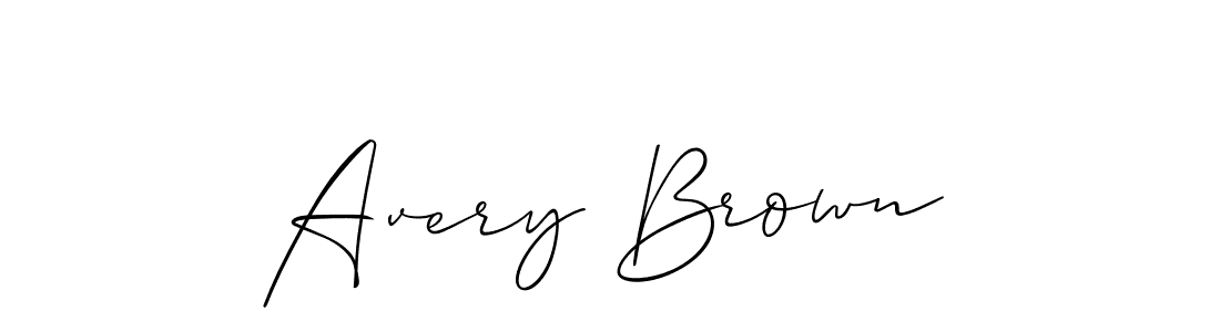 How to make Avery Brown name signature. Use Allison_Script style for creating short signs online. This is the latest handwritten sign. Avery Brown signature style 2 images and pictures png