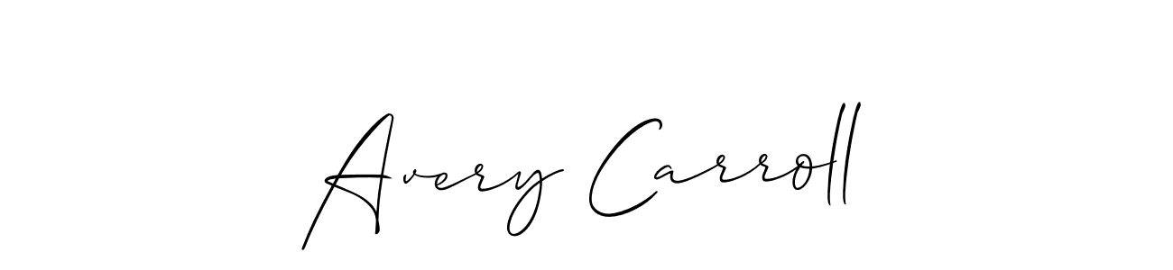 You should practise on your own different ways (Allison_Script) to write your name (Avery Carroll) in signature. don't let someone else do it for you. Avery Carroll signature style 2 images and pictures png