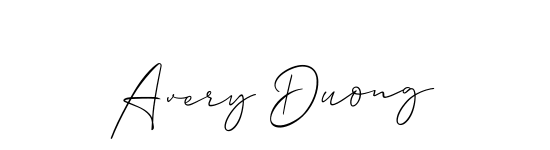 Create a beautiful signature design for name Avery Duong. With this signature (Allison_Script) fonts, you can make a handwritten signature for free. Avery Duong signature style 2 images and pictures png