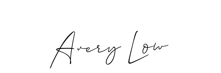 Design your own signature with our free online signature maker. With this signature software, you can create a handwritten (Allison_Script) signature for name Avery Low. Avery Low signature style 2 images and pictures png