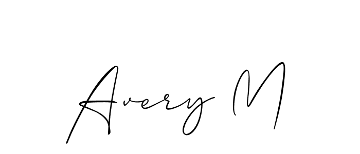 Design your own signature with our free online signature maker. With this signature software, you can create a handwritten (Allison_Script) signature for name Avery M. Avery M signature style 2 images and pictures png