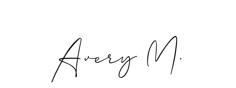 How to make Avery M. signature? Allison_Script is a professional autograph style. Create handwritten signature for Avery M. name. Avery M. signature style 2 images and pictures png