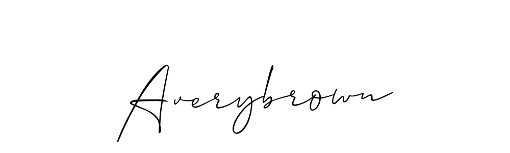How to make Averybrown signature? Allison_Script is a professional autograph style. Create handwritten signature for Averybrown name. Averybrown signature style 2 images and pictures png