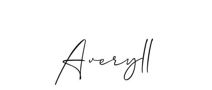 Design your own signature with our free online signature maker. With this signature software, you can create a handwritten (Allison_Script) signature for name Averyll. Averyll signature style 2 images and pictures png