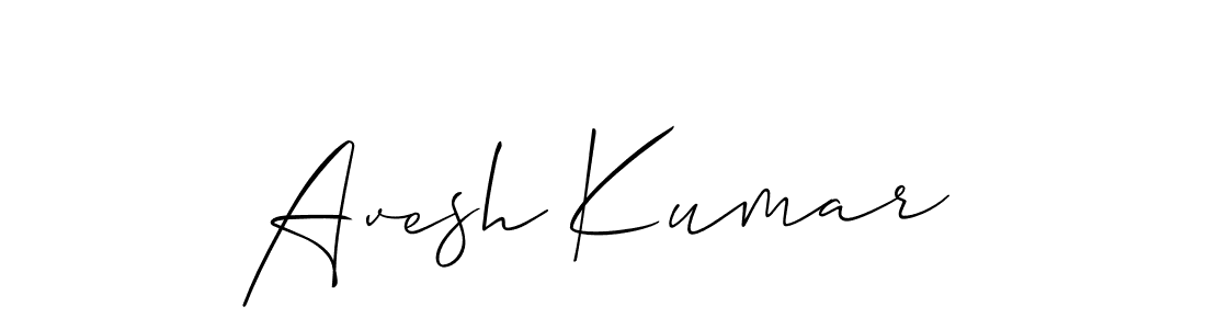 How to make Avesh Kumar name signature. Use Allison_Script style for creating short signs online. This is the latest handwritten sign. Avesh Kumar signature style 2 images and pictures png