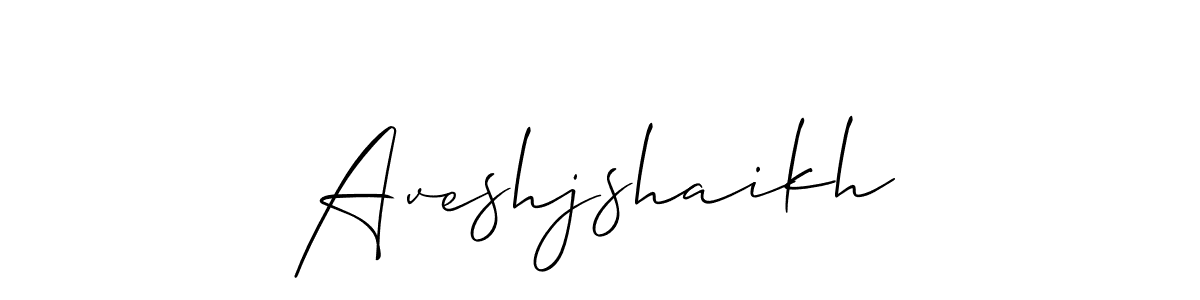 Design your own signature with our free online signature maker. With this signature software, you can create a handwritten (Allison_Script) signature for name Aveshjshaikh. Aveshjshaikh signature style 2 images and pictures png