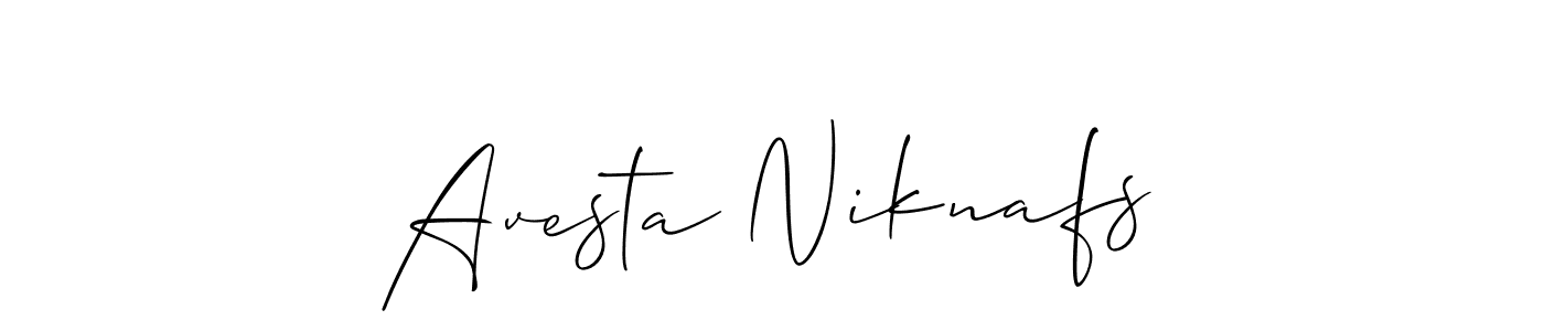 How to make Avesta Niknafs signature? Allison_Script is a professional autograph style. Create handwritten signature for Avesta Niknafs name. Avesta Niknafs signature style 2 images and pictures png