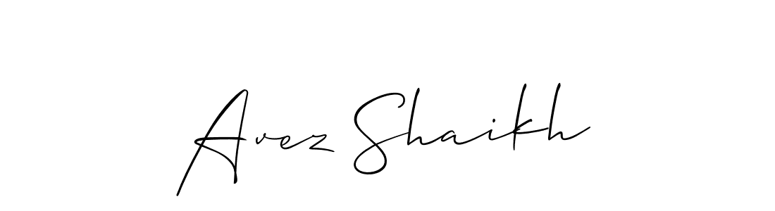 How to Draw Avez Shaikh signature style? Allison_Script is a latest design signature styles for name Avez Shaikh. Avez Shaikh signature style 2 images and pictures png