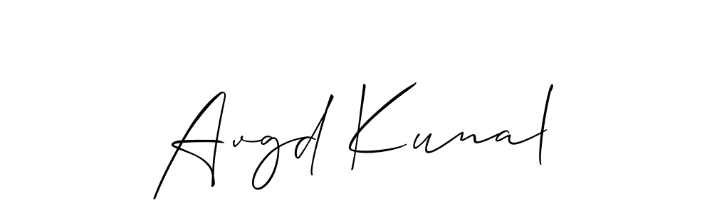 You should practise on your own different ways (Allison_Script) to write your name (Avgd Kunal) in signature. don't let someone else do it for you. Avgd Kunal signature style 2 images and pictures png