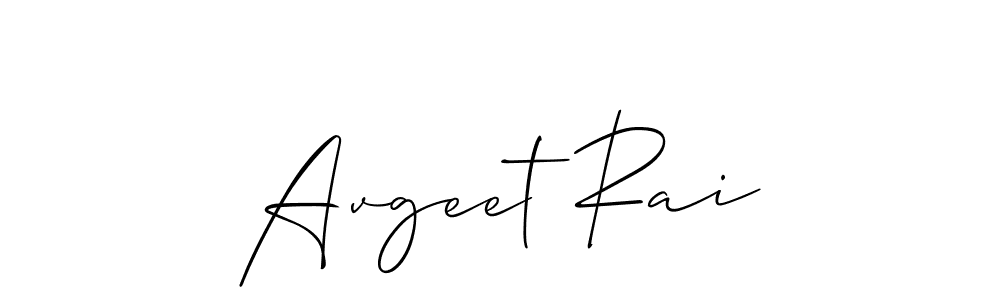 It looks lik you need a new signature style for name Avgeet Rai. Design unique handwritten (Allison_Script) signature with our free signature maker in just a few clicks. Avgeet Rai signature style 2 images and pictures png