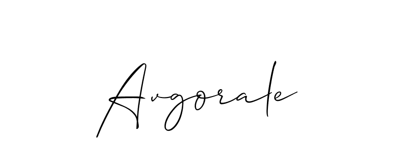 How to make Avgorale signature? Allison_Script is a professional autograph style. Create handwritten signature for Avgorale name. Avgorale signature style 2 images and pictures png