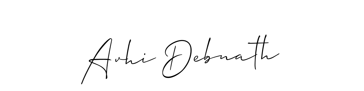 Avhi Debnath stylish signature style. Best Handwritten Sign (Allison_Script) for my name. Handwritten Signature Collection Ideas for my name Avhi Debnath. Avhi Debnath signature style 2 images and pictures png