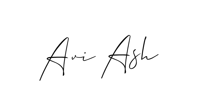 Create a beautiful signature design for name Avi Ash. With this signature (Allison_Script) fonts, you can make a handwritten signature for free. Avi Ash signature style 2 images and pictures png