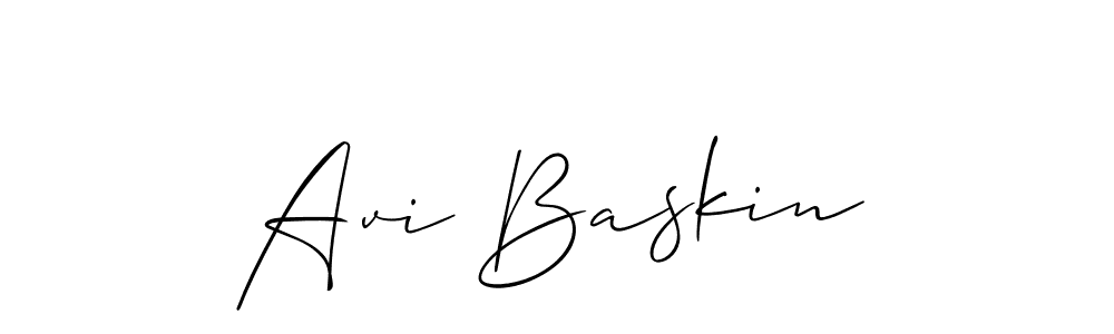 Use a signature maker to create a handwritten signature online. With this signature software, you can design (Allison_Script) your own signature for name Avi Baskin. Avi Baskin signature style 2 images and pictures png