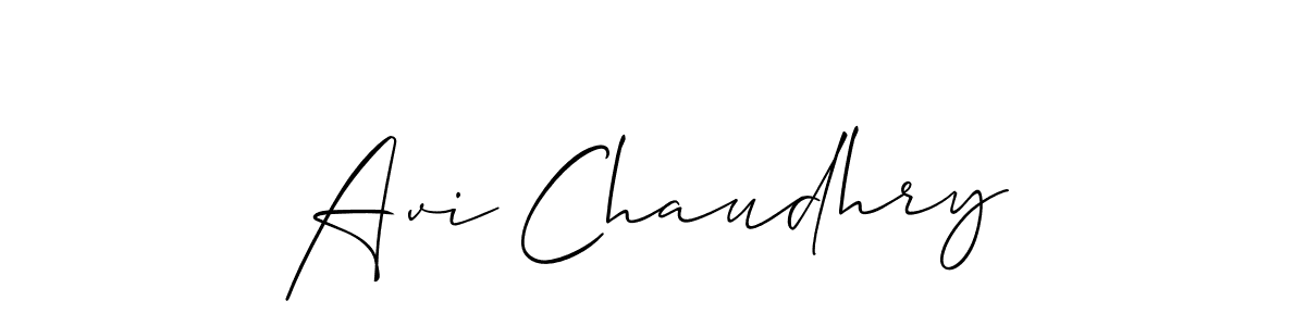 Use a signature maker to create a handwritten signature online. With this signature software, you can design (Allison_Script) your own signature for name Avi Chaudhry. Avi Chaudhry signature style 2 images and pictures png