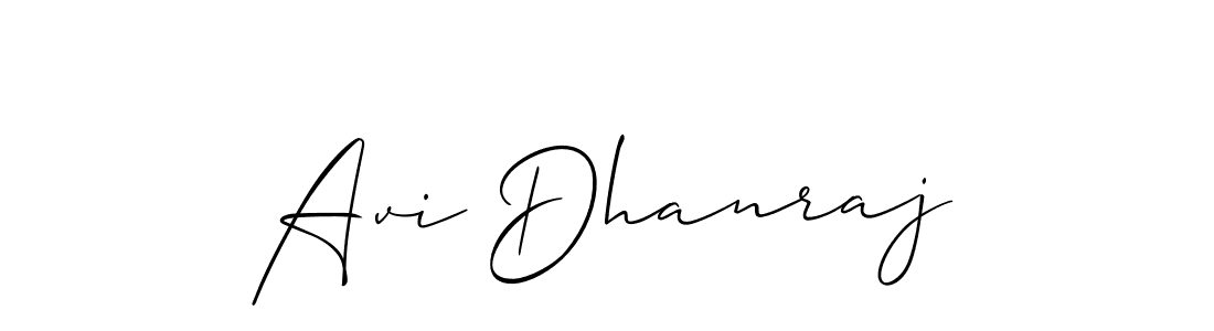Use a signature maker to create a handwritten signature online. With this signature software, you can design (Allison_Script) your own signature for name Avi Dhanraj. Avi Dhanraj signature style 2 images and pictures png